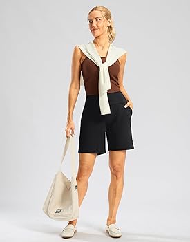 Amazon.com: G Gradual Bermuda Shorts for Women with Zipper